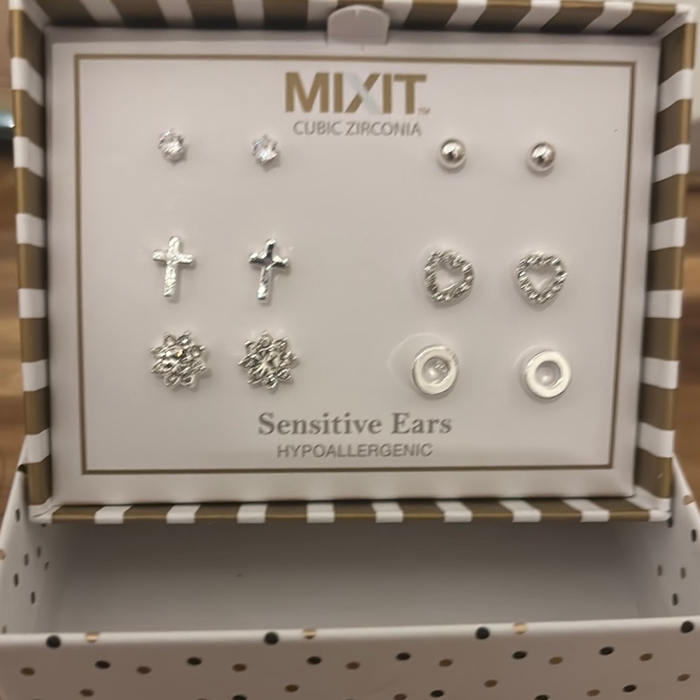 Mixit Hypoallergenic Silver Earring Collection